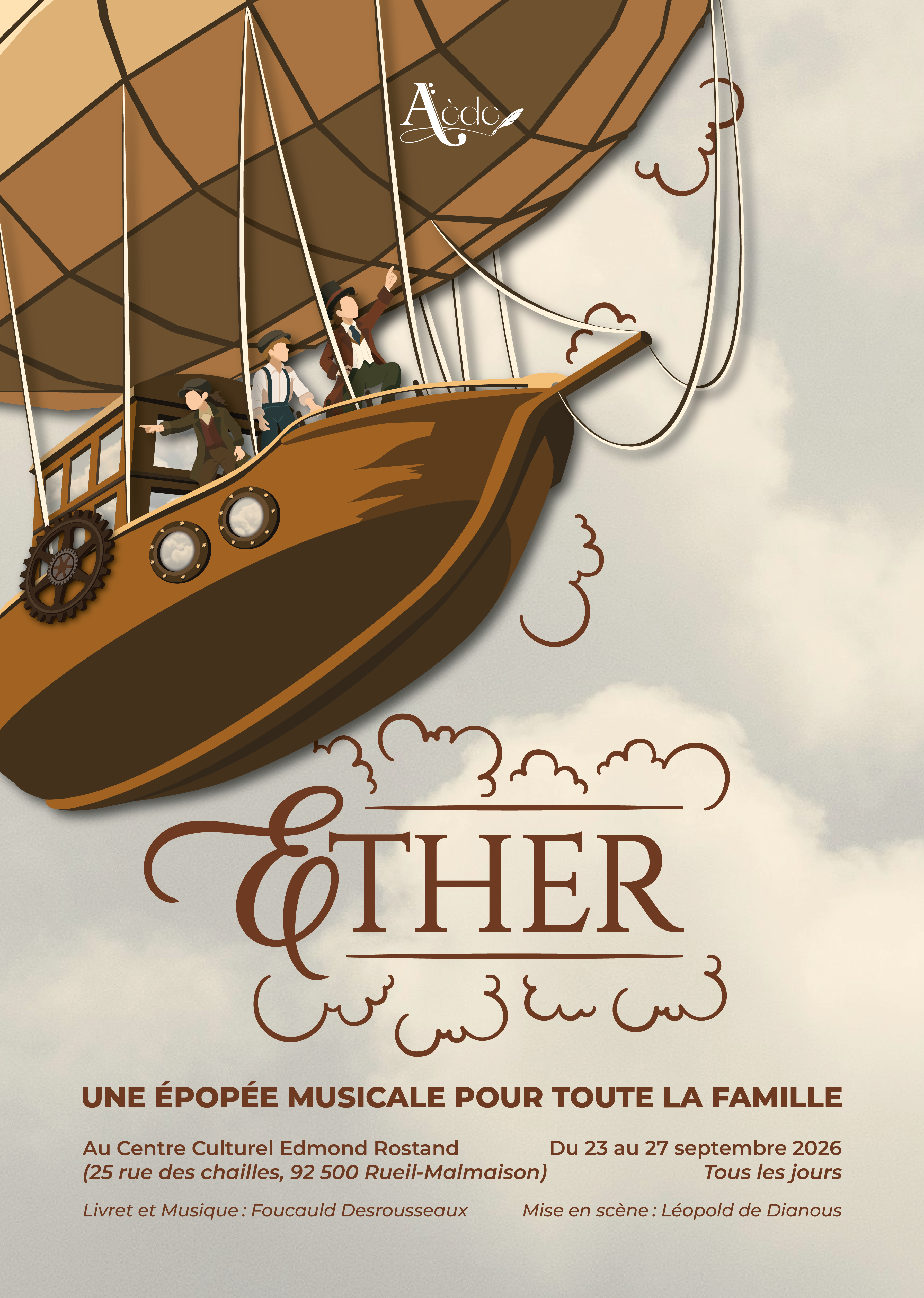 Illustration d'un bateau volant